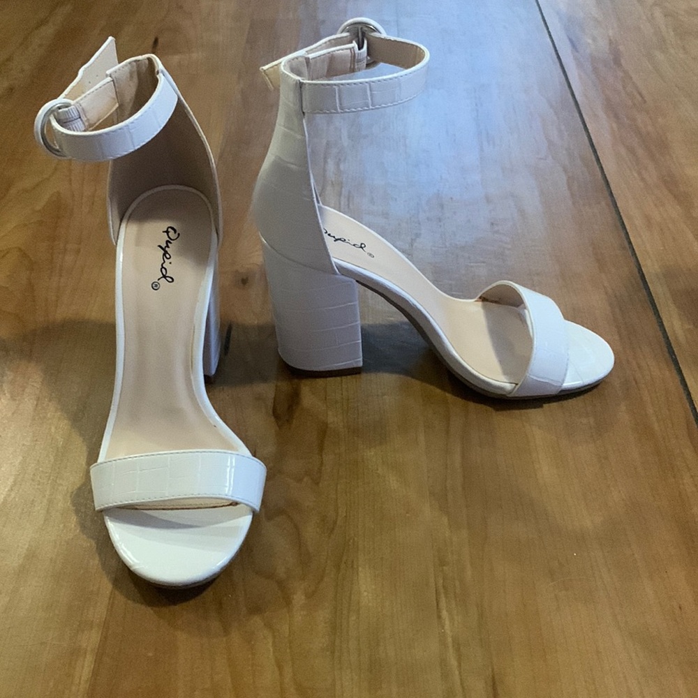 White block heels from Francescas